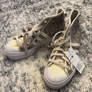 Adidas Snake Print Platform High Tops